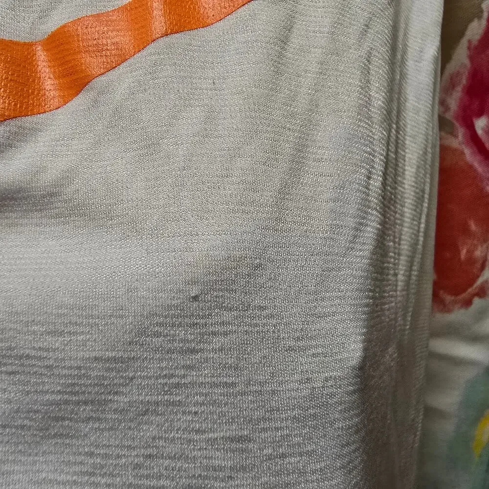 Nike Dri-Fit white racerback tank large‎ orange center swoosh XS